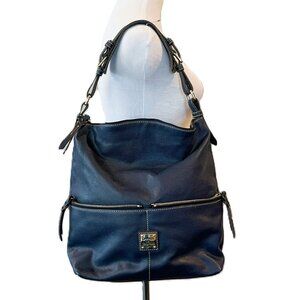 Dooney & Bourke Large Tote Purse Royal Blue Pebble Leather